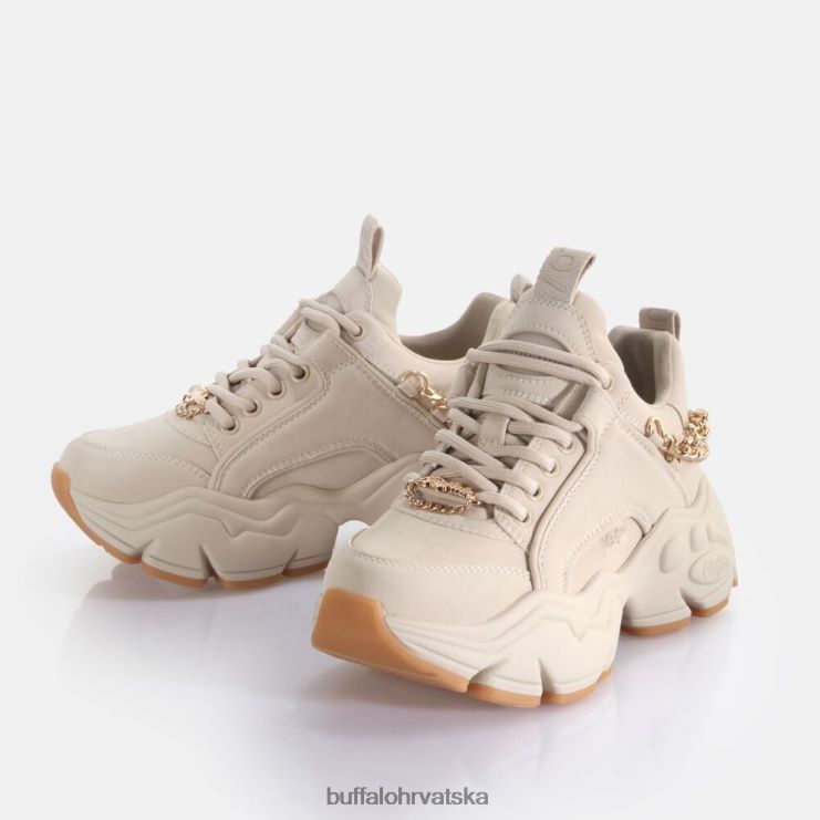 krema/zlato Buffalo binary chain 30 trainer trainers low veganski |tenisice TDD6T419